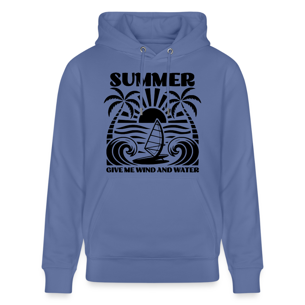 Unisex Bio-Hoodie CRUISER -give me wind and water- - Blau