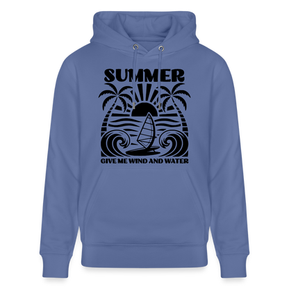 Unisex Bio-Hoodie CRUISER -give me wind and water- - Blau