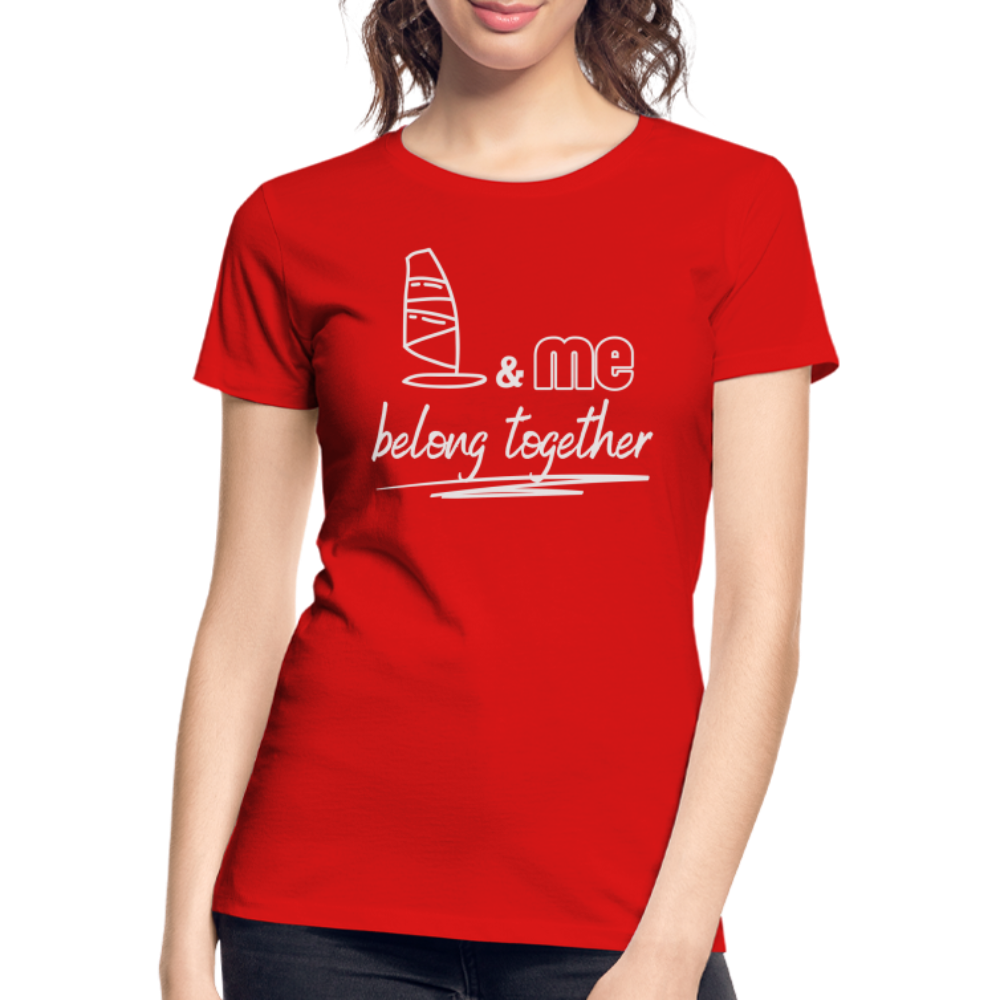 Frauen Premium Bio T-Shirt -belong together- - Rot