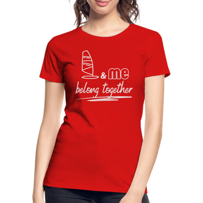 Frauen Premium Bio T-Shirt -belong together- - Rot