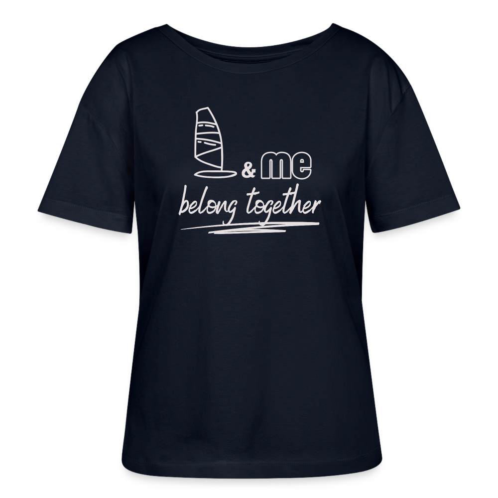 Relaxed Rundhals Frauen Bio-T-Shirt -belong together- - Navy