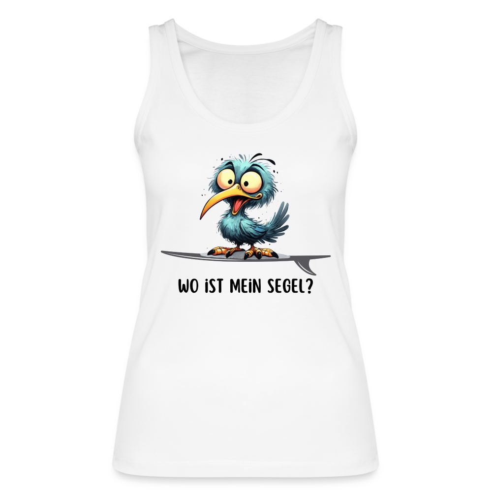 Frauen Bio Tank Top -Wo ist mein Segel?- - Weiß