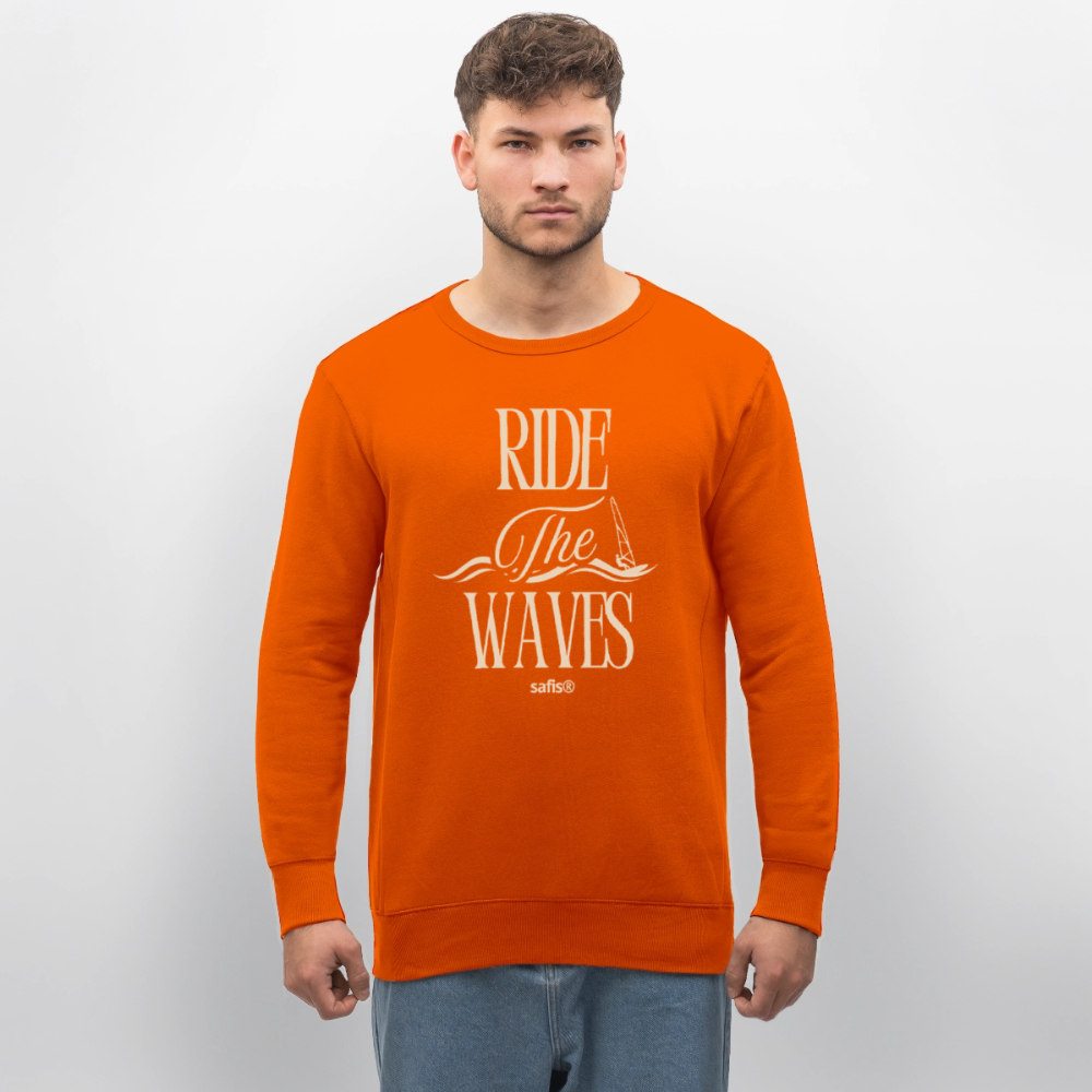 Unisex Bio-Sweatshirt ROLLER -ride the waves- - Tieforange