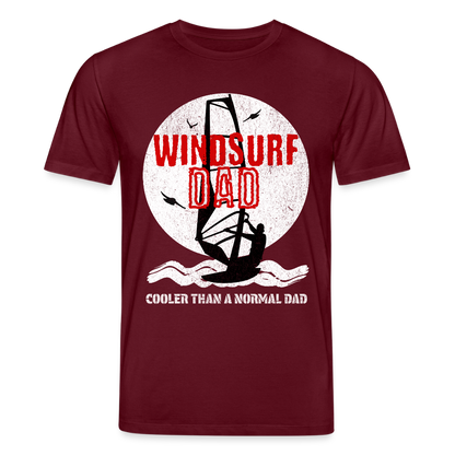 safis® Geschenkidee für Windsurf-Papas -windsurfdad- Unisex Bio-T-Shirt CREATOR - Burgunderrot