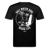 safis® Windsurf Unisex Bio-T-Shirt CREATOR -salt water soul- - Schwarz