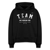 Boxy Frauen Bio Hoodie -Team Windsurfer- - Schwarz