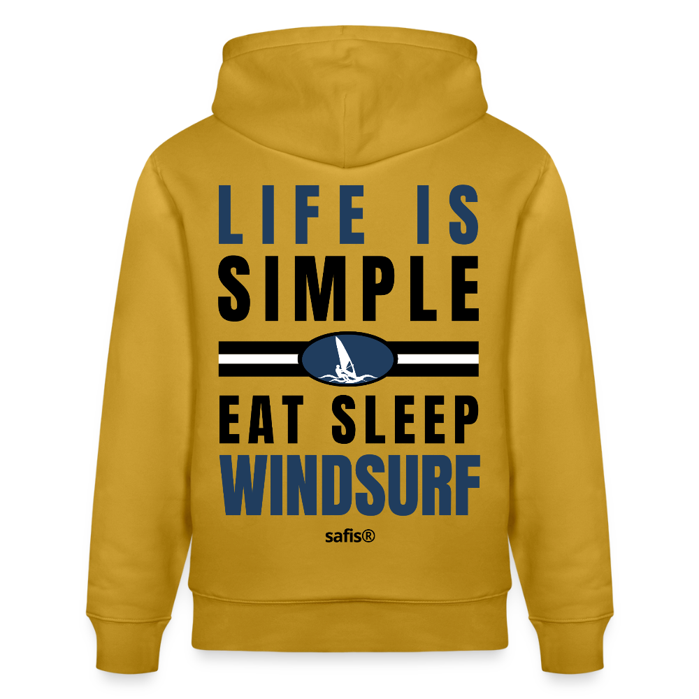 -eat sleep windsurf- Unisex Bio-Hoodie CRUISER - Ocker