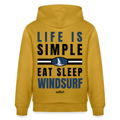 -eat sleep windsurf- Unisex Bio-Hoodie CRUISER - Ocker