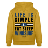 -eat sleep windsurf- Unisex Bio-Hoodie CRUISER - Ocker