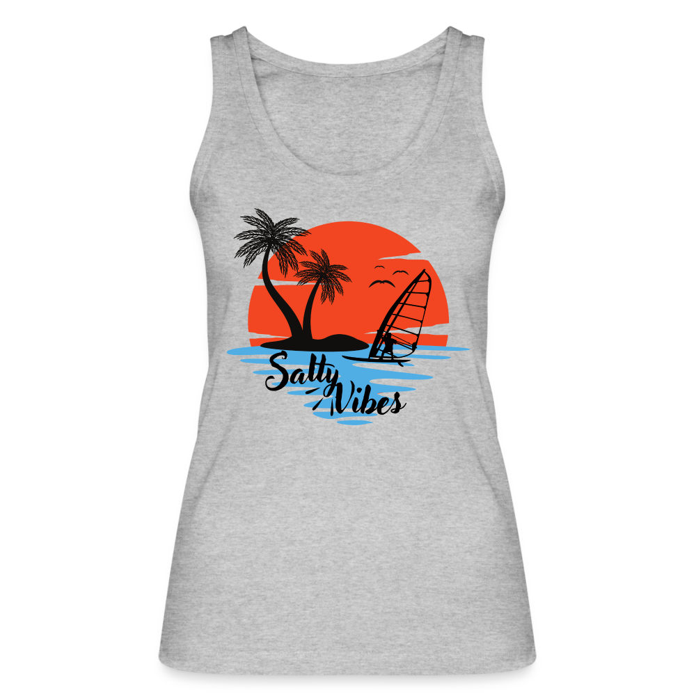 Frauen Bio Tank Top -salty vibes- - Grau meliert