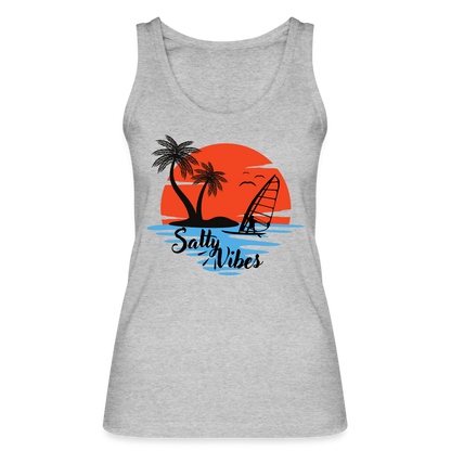 Frauen Bio Tank Top -salty vibes- - Grau meliert