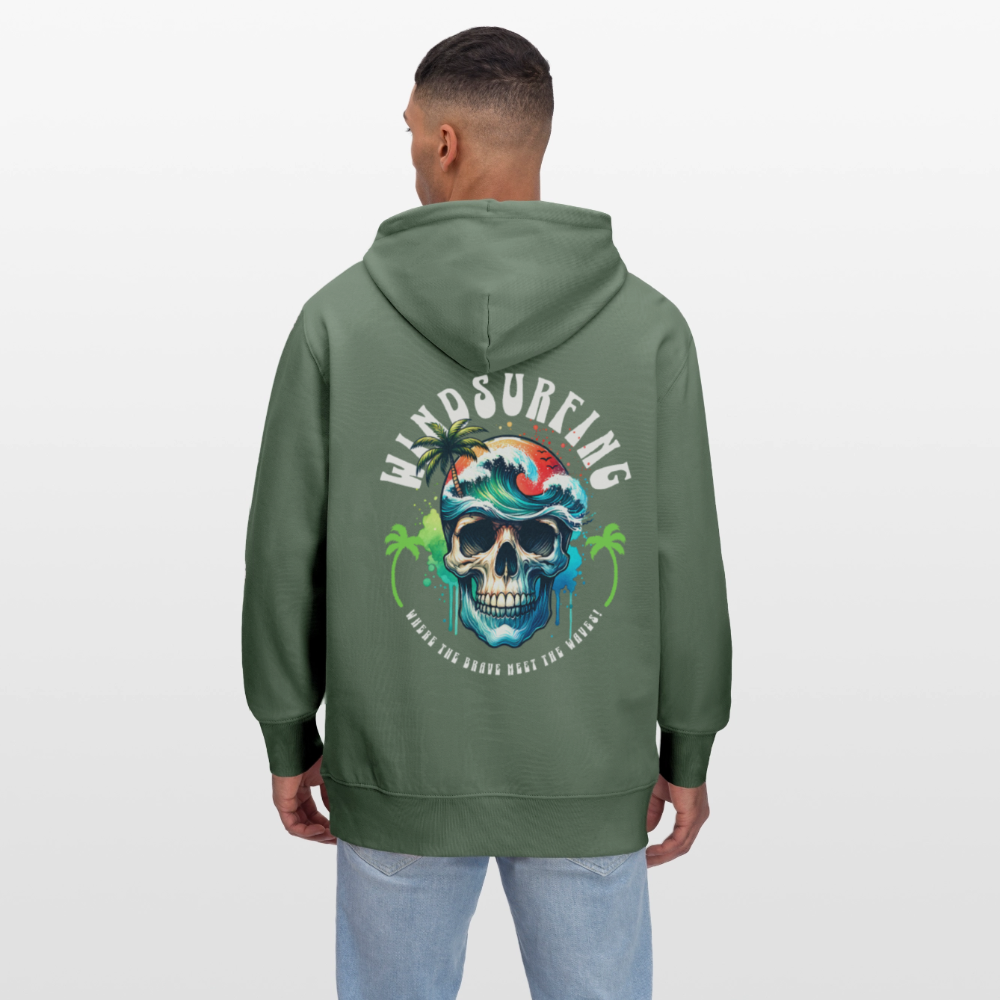 Unisex Bio-Hoodie CRUISER -be brave- - Tanngrün