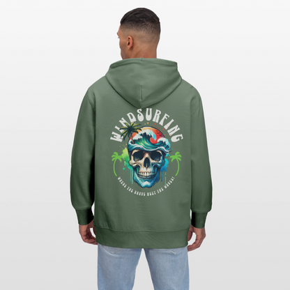 Unisex Bio-Hoodie CRUISER -be brave- - Tanngrün
