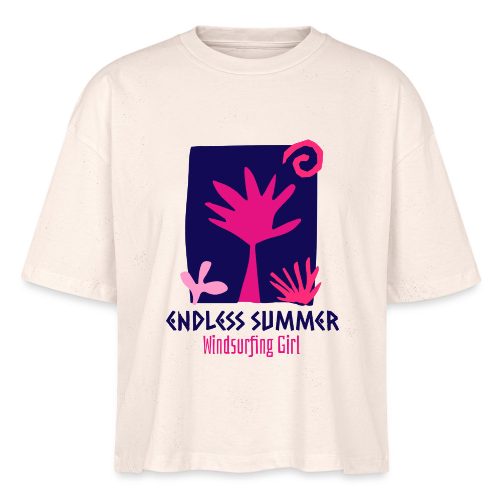 Frauen Boxy Bio-T-Shirt -endless summer- - Naturweiß