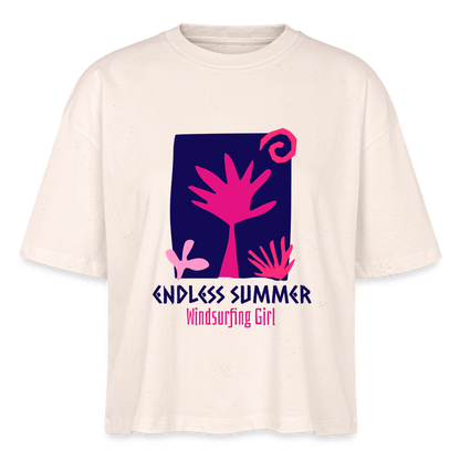 Frauen Boxy Bio-T-Shirt -endless summer- - Naturweiß