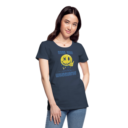 Frauen Premium Bio T-Shirt -smiley- - Navy