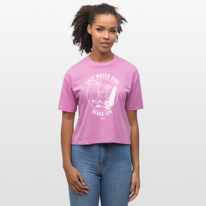 Frauen Boxy Bio-T-Shirt Nova -salt water soul- - Pink