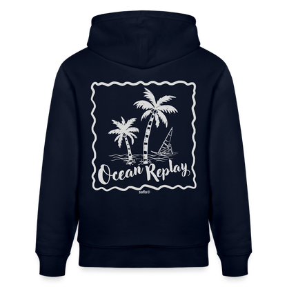 safis® Windsurfer Unisex Bio-Hoodie Cruiser -Ocean Replay- - Navy