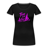 Frauen Premium Bio T-Shirt -time for action- - Schwarz