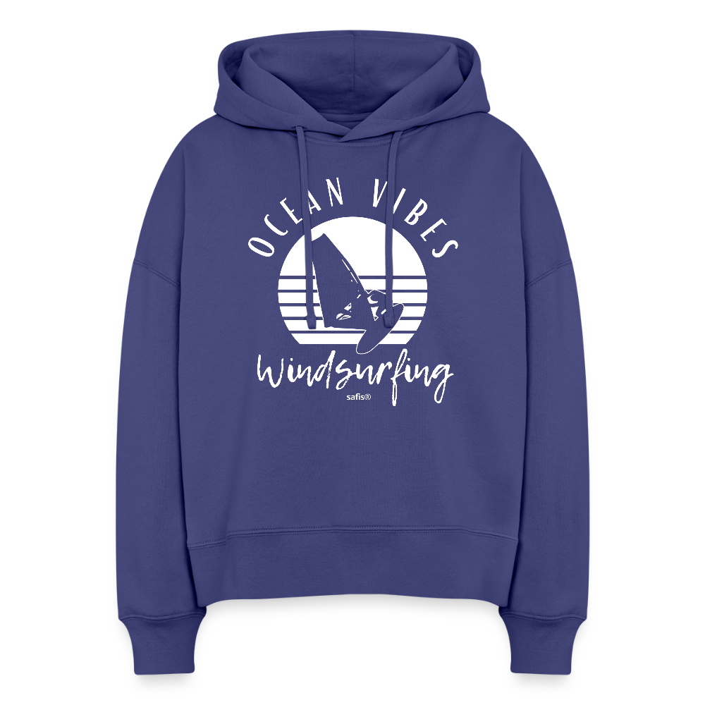 Boxy Frauen Bio Hoodie Nora -ocean vibes sunset- - Dämmerung