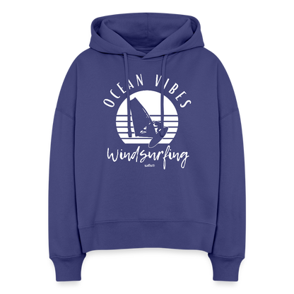 Boxy Frauen Bio Hoodie Nora -ocean vibes sunset- - Dämmerung