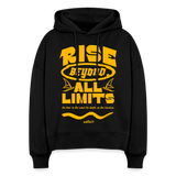 safis® Windsurfkleidung -rise all limits- Boxy Frauen Bio Hoodie Nora - Schwarz