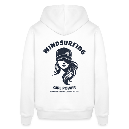Unisex Bio-Hoodie -windsurfing girl power- - Weiß