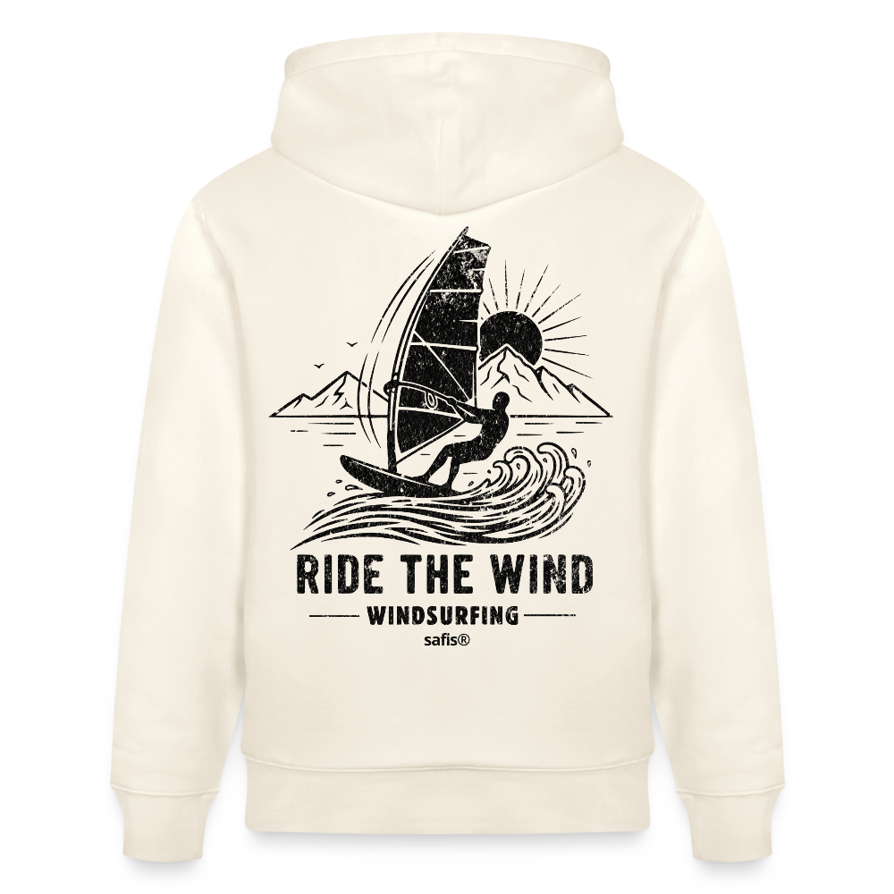 Unisex Bio-Hoodie CRUISER -ride the wind- - Naturweiß 