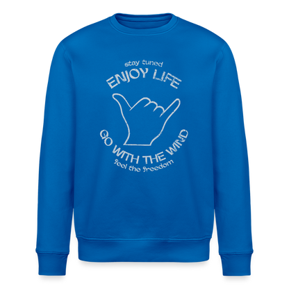 Unisex Bio-Sweatshirt ROLLER -enjoy life- - Königsblau