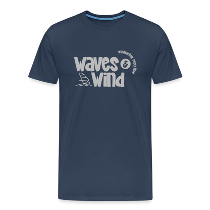 Männer Premium Bio T-Shirt -waves & wind- - Navy