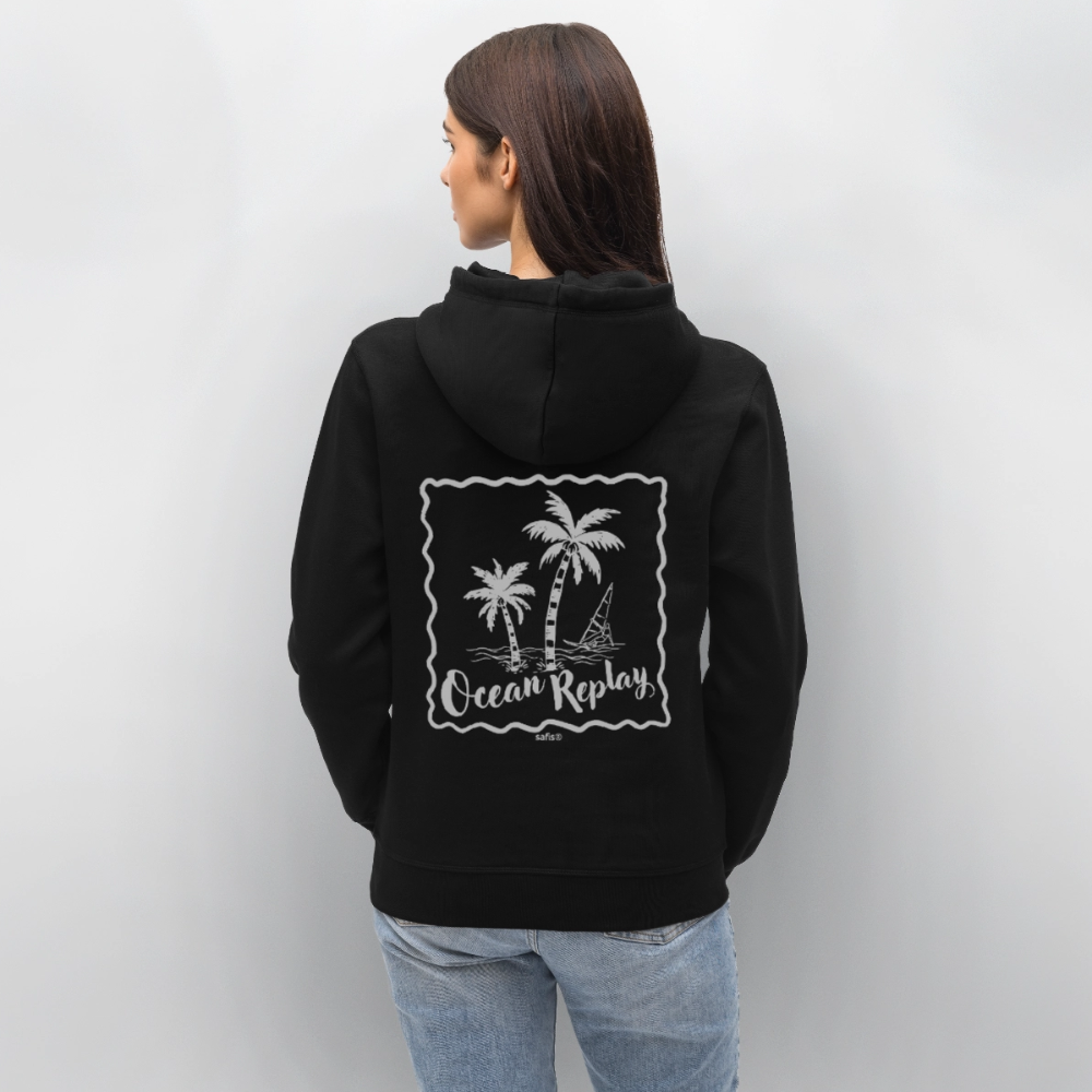 Unisex Bio-Hoodie Drummer -Ocean replay- - Schwarz