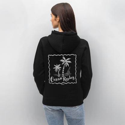 Unisex Bio-Hoodie Drummer -Ocean replay- - Schwarz