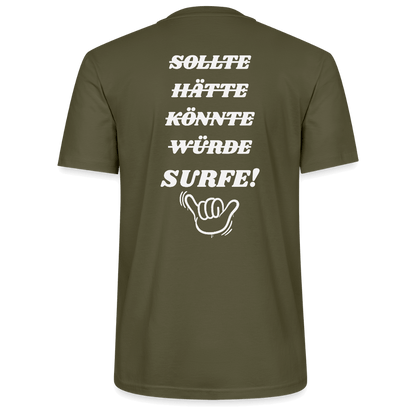 Nachhaltiges schwarzes T-Shirt surfe! – Windsurf Geschenk.  