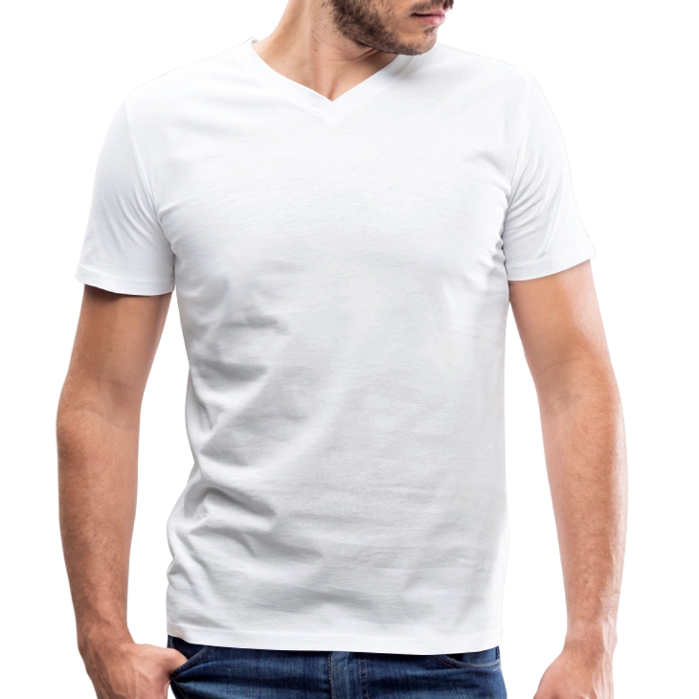 Männer Bio-T-Shirt mit V-Ausschnitt -better life- - Weiß