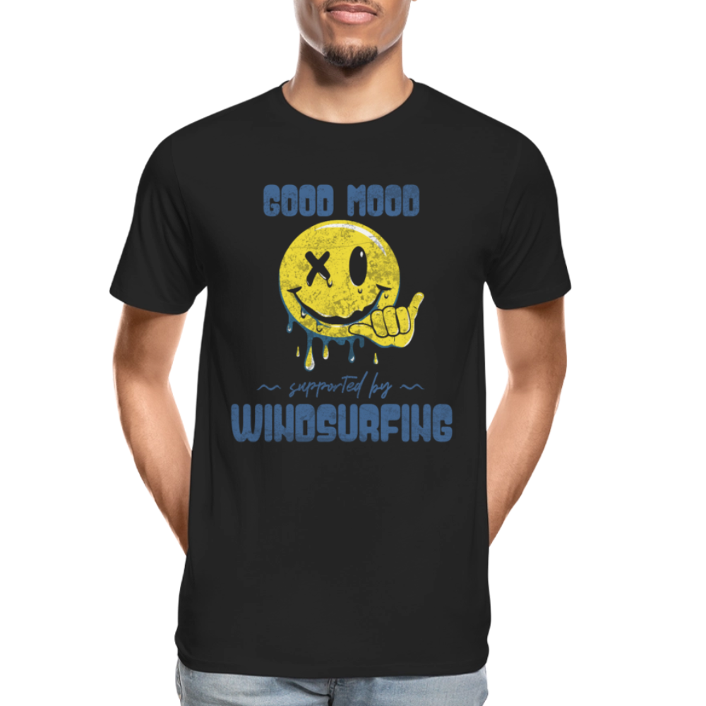 Männer Premium Bio T-Shirt -smiley- - Schwarz