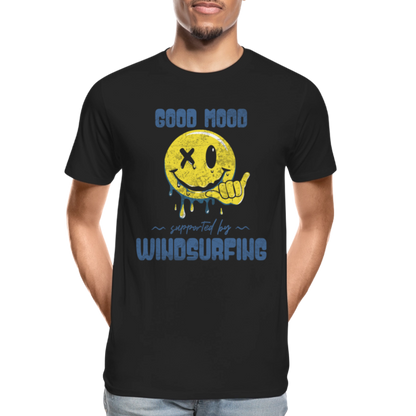 Männer Premium Bio T-Shirt -smiley- - Schwarz