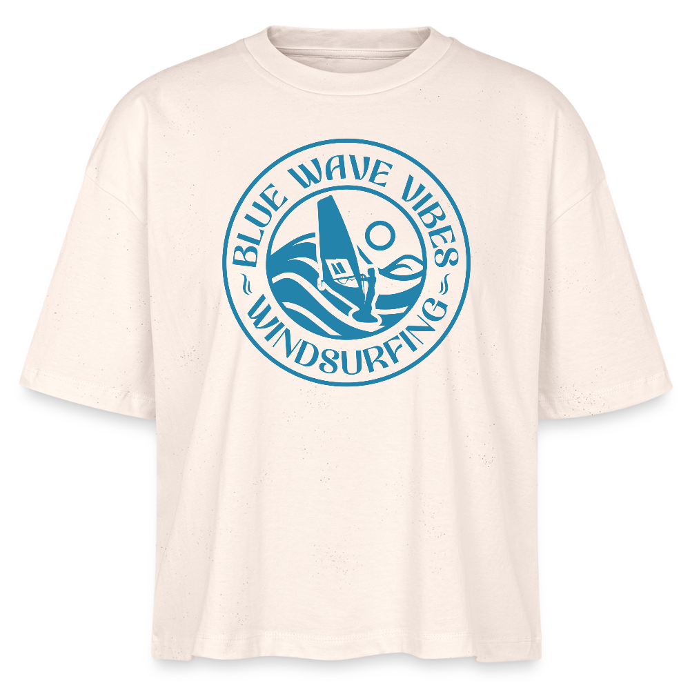 Frauen Boxy Bio-T-Shirt Nova -blue wave vibes- - Naturroh