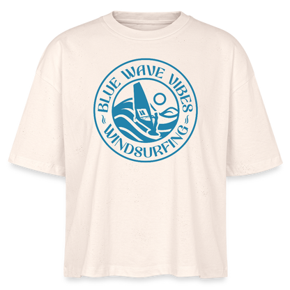 Frauen Boxy Bio-T-Shirt Nova -blue wave vibes- - Naturroh