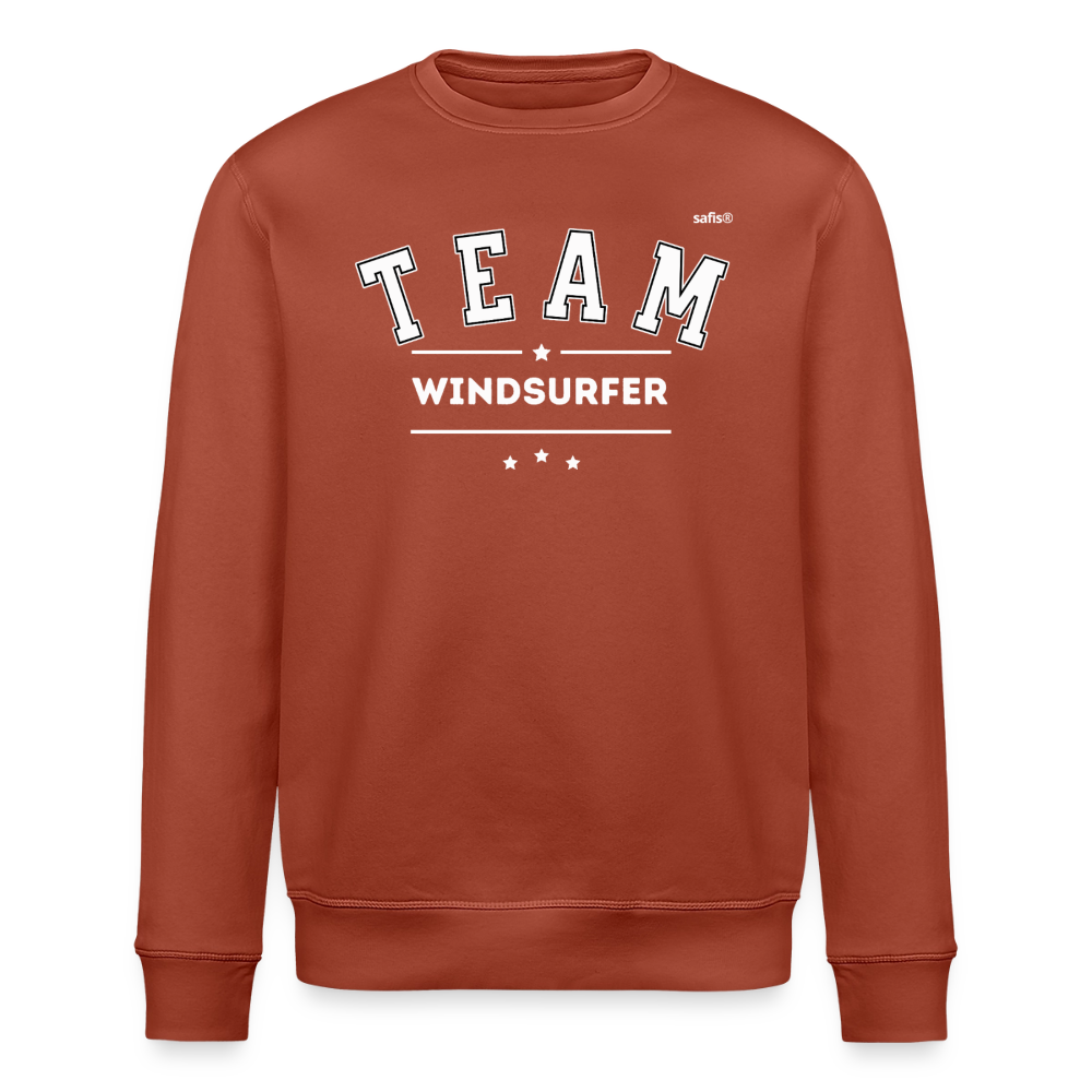 Unisex Bio-Sweatshirt ROLLER -Team Windsurfer- - Terrakotta