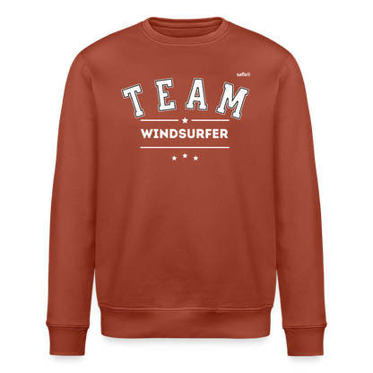 Unisex Bio-Sweatshirt ROLLER -Team Windsurfer- - Terrakotta