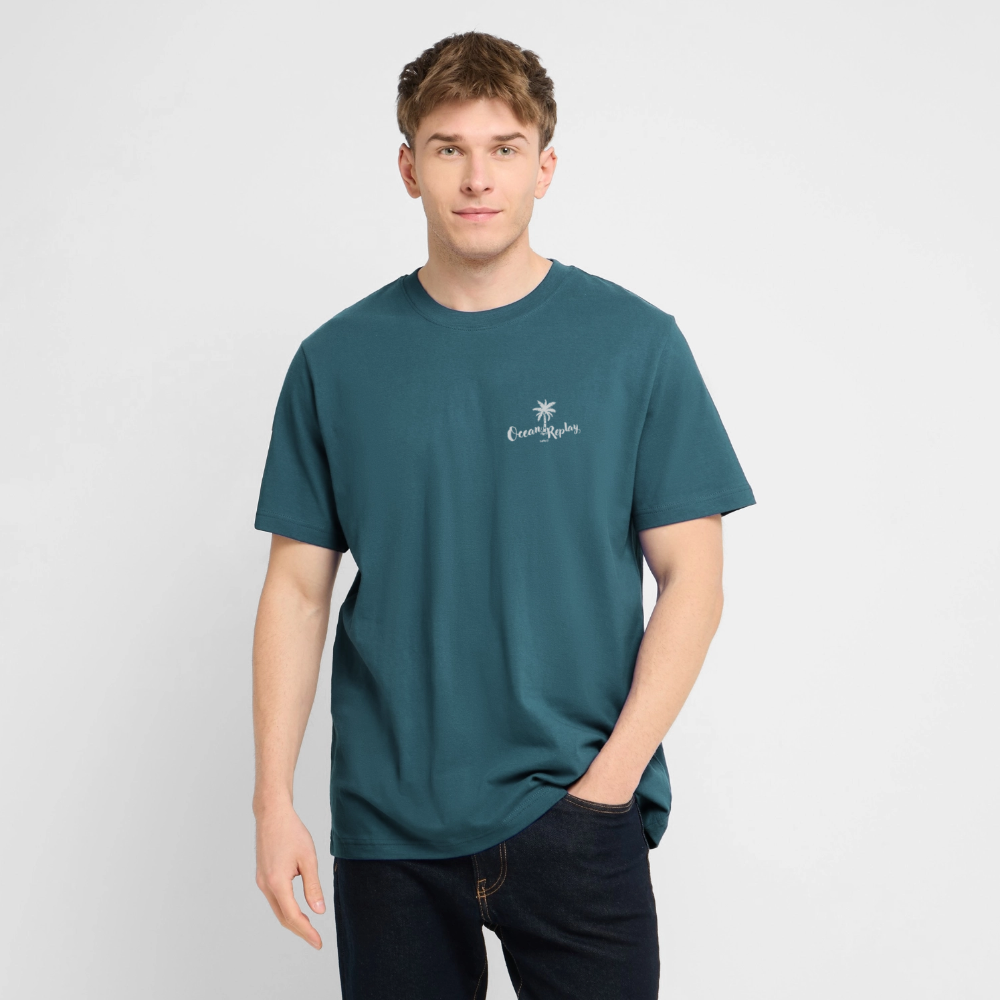 Unisex Bio-T-Shirt CREATOR -ocean replay- - Dunkles Petrol