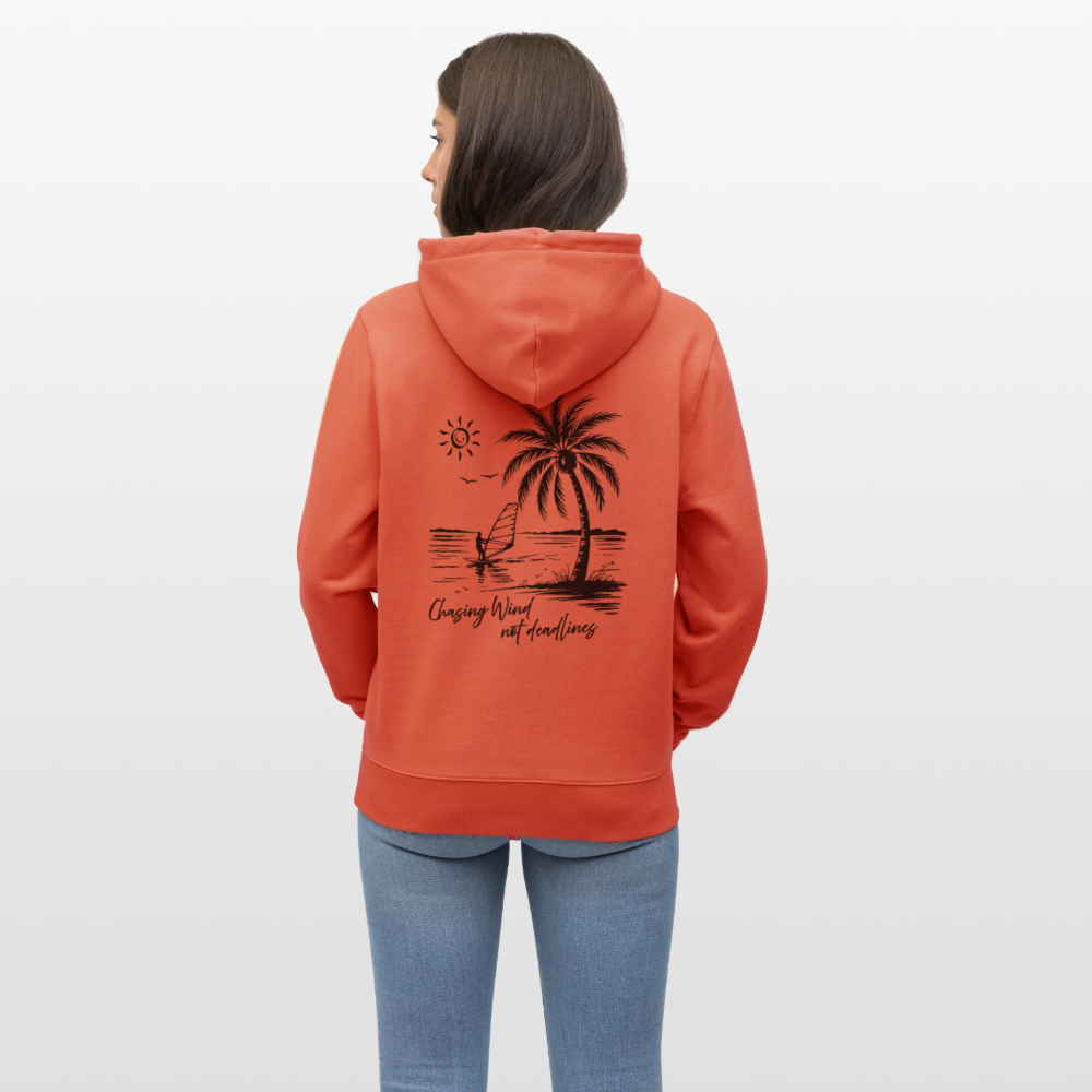 Unisex Bio-Hoodie CRUISER -chasing wind- - Hellrot