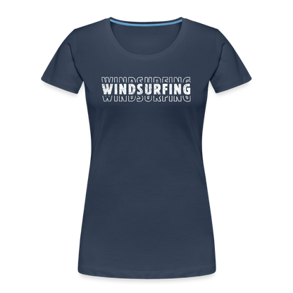 Frauen Premium Bio T-Shirt -windsurfing- - Navy