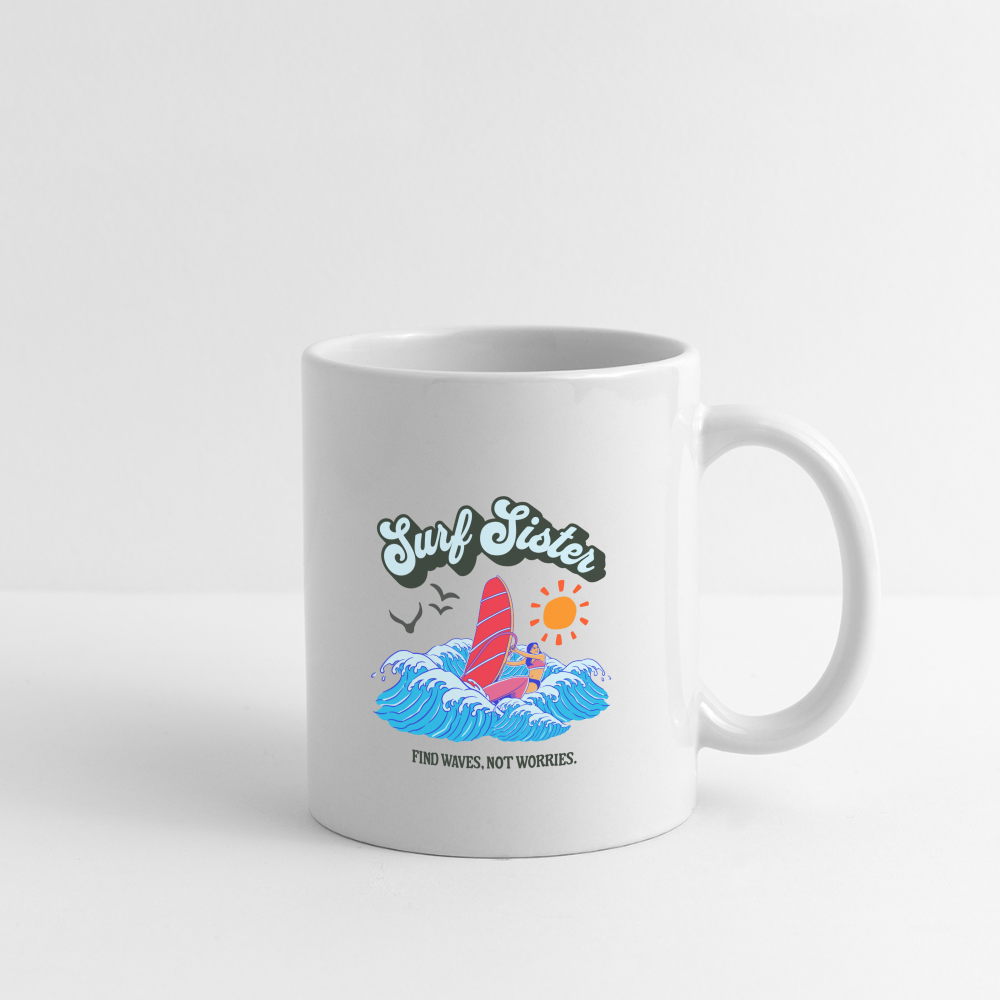 Tasse -surf sister- - Weiß