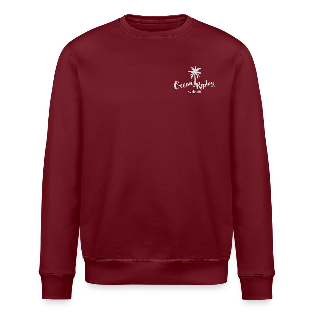 safis® Windsurf Bio-Sweatshirt Roller -Ocean replay- - Burgunderrot