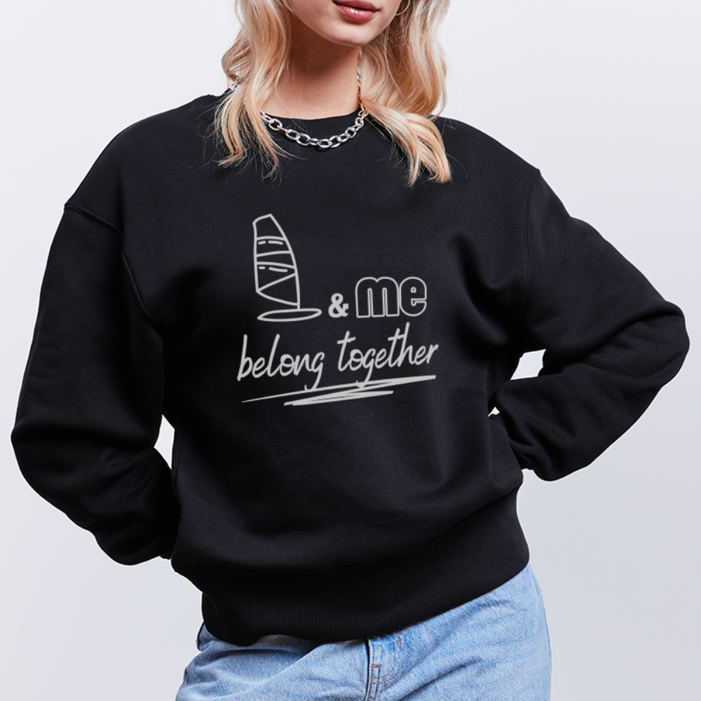 Unisex Oversize Bio Pullover -belong together- - Schwarz