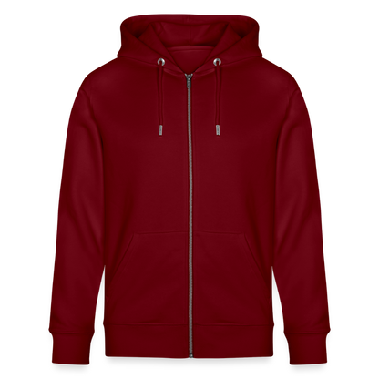 Unisex Bio-Kapuzenjacke CULTIVATOR -stay salty- - Burgunderrot
