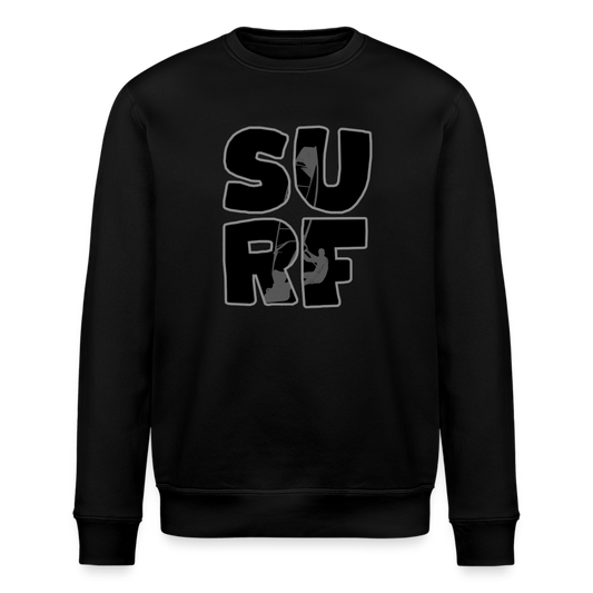 Unisex Bio-Sweatshirt ROLLER -surf- - Schwarz