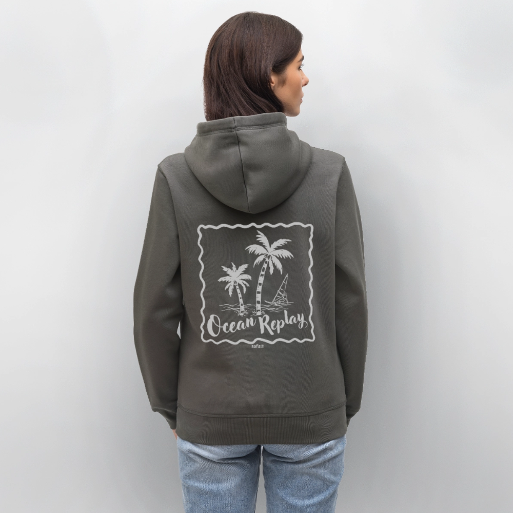 Unisex Bio-Hoodie Drummer -Ocean replay- - Anthrazit