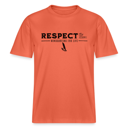 Relaxed Fit Unisex Bio-T-Shirt -respect- - Hellrot